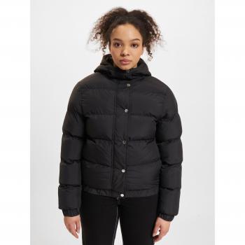 Urban Classics Women's Black Hooded Puffer Parka Jacket