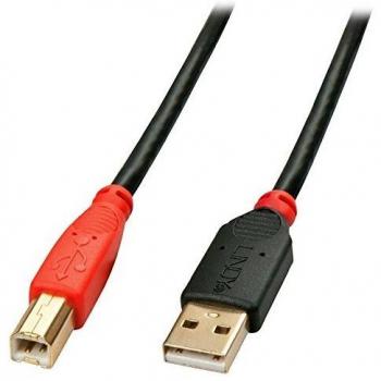 Cable USB A a USB B LINDY 42761 10 m Negro Multicolor