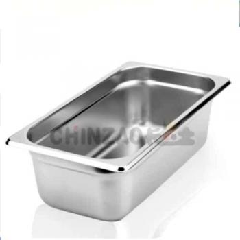 Recipiente de acero inoxidable de Vogue, modelo Gastronorm 1/9, para uso alimenticio, 0,8 l/100 mm de profundidad