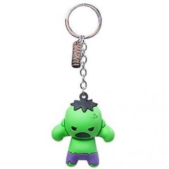Bioworld Marvel Comics Incredible Hulk - Llavero de Goma con Colgante en 3D, tamaño único, 16 cm, Color Verde