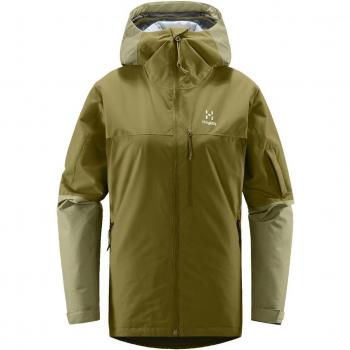 Chaqueta de mujer Haglöfs Gondol Insulated verde con capucha, talla L