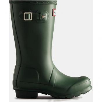 Hunter Original Kids Wellington Boots - Green - Size: 12 years/12 UK Child