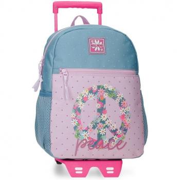 Mochila infantil con carro Roll Road Peace 33 cm