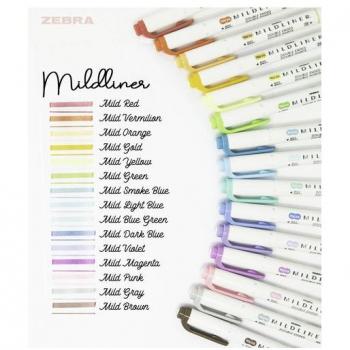 ROTULADOR ZEBRA MILDLINER DOBLE PUNTA 15 COLORES