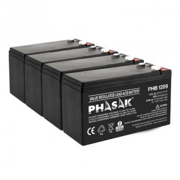 Batería Phasak PHB 1209 12V 9Ah para SAI/UPS Compatibilidad con PHASAK