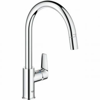 Grifo Monomando Grohe Start Edge con diseño moderno, acabado en cromo brillante, tecnología de ahorro de agua, caño giratorio y fácil instalación