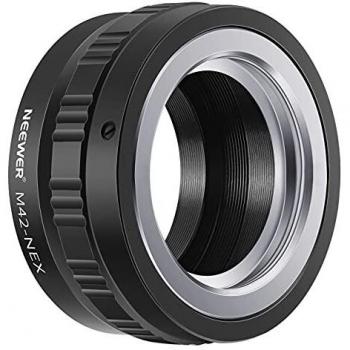 Neewer Adaptador de montura para lente M42 a cámara Sony NEX E-Mount, compatible con Sony A7 A7S/A7SII A7R/A7RII A7II A3000 A6000 A6300 NEX-3 NEX-3C NEX-5 NEX-5C NEX-5N NEX-5R NEX-6 NEX-7 NEX-VG10 /20