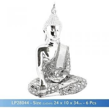 Silver Buda de diamante, grande 24 x 10 x 34 cm