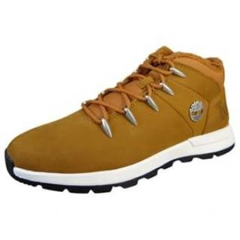Botas Timberland Sprint Trekker Mid de cuero marrón, con forro cálido y cordones para hombre - Talla 45