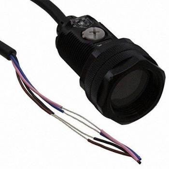Omron - M18 pnp Barrera fotoeléctrica cilíndrica, sistema reflex, alcance 4 m, salida PNP, cable de 4 hilos de 2 m