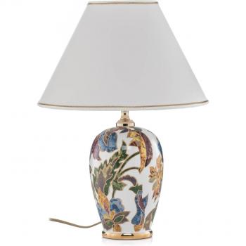 Lámpara de mesa Damasco, oro 24 quilates, Ø 30 cm