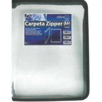 CARPETA A4 PP CON CREMALLERA ZIPPER NEGRO