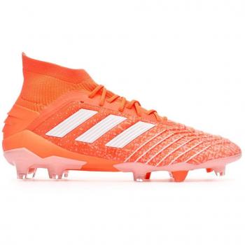 adidas Predator 19.1 FG Mujer, Bota de fútbol, Hi-Res Coral-White-Glow Pink, Talla 6 UK