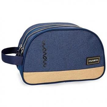 Movom Babylon Neceser Dos Compartimentos Adaptable Azul 26x16x12 cms Poliéster