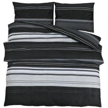 Juego de Funda Nórdica Sábana Ropa Cama Algodón 260x220 cm Color Blanco y Marrón, Gris Claro, Gris - VidaXL