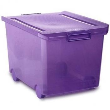 TATAY 1150313 - Caja multiusos con ruedas, 60 l