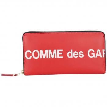 Comme des Garçons Red Leather Logo Wallet Size: ONE SIZE