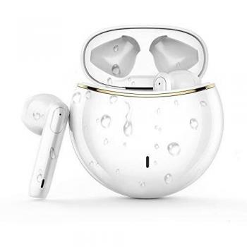 Yarber Auriculares Inalámbricos Bluetooth 5.0, Auriculares Bluetooth con Estuche de Carga Portátil, Reducción de Ruido, Control Táctil, IPX7 Impermeables Auriculares Deportivos para iPhone Android