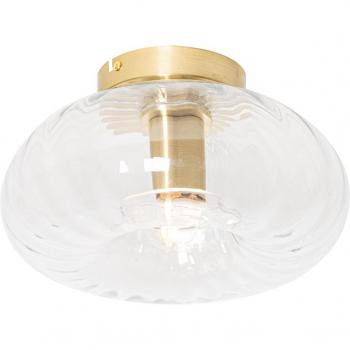 Lámpara de techo Art Deco dorada con cristal Ayesha, E27, 1-flammig, adecuada para LED