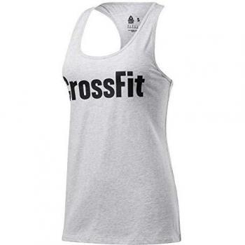 Reebok Crossfit Read Tank Camiseta sin Mangas, Mujer, Light Grey Heather, XL