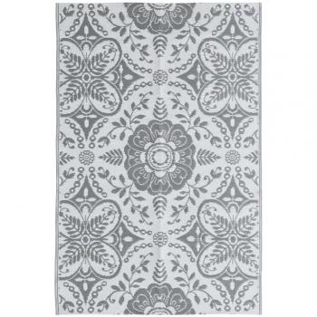 Alfombra exterior gris claro 190x290 cm en PP