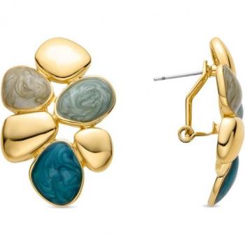Pendientes Luxenter Africa de Metal con Baño de Oro Amarillo