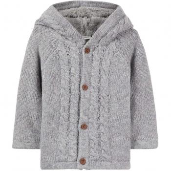 NAME IT Chaqueta DE Punto BEBÉ NENO - 74, Grey Melange