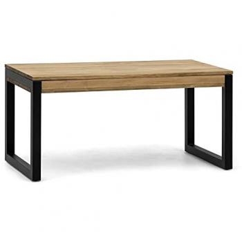 Mesa Elevable iCub 120x50x62cm Tablero 18mm Eco Negra Madera Maciza Pino Acabado Vintage Estilo Industrial