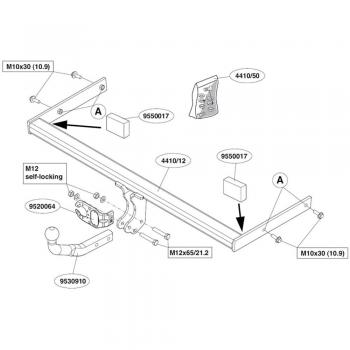Enganche Fijo Brink 441000 con Gancio Traino Removible