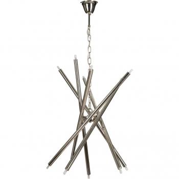 Lámpara de Techo BB Home 82 x 82 x 34,3 cm Cristal Metal Plata