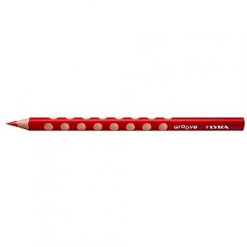 Lápiz De Color Lyra Groove Rojo. Caja 12 Uds.