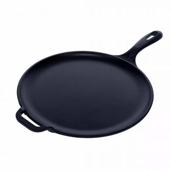 Plancha de Hierro Fundido Curado para Pizza y Tortillas 30cm, Inducción, Barbacoa, Horno, Antiadherente Libre de Tóxicos - Victoria 35891