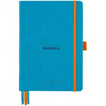 Cuaderno Goalbook rígido A5 - Rhodia 118576C - Dot (puntado) - Azul turquesa