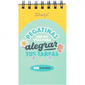 Libreta de pegatinas Mr Wonderful que no veas para alegrar tus tareas - 24 pegatinas, dimensiones 14x21x1 cm