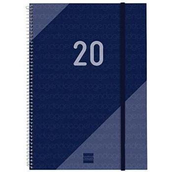 Finocam - Agenda 2020 semana vista apaisada Espiral Year Azul catalán - 21.9 x 29.7 cm