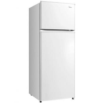MIDEA Frigorífico 2 puertas pequeño 140 alto x 55 cm ancho con Capacidad 204L - Nevera Pequeña combi Low Frost de Bajo Consumo con Congelador Vertical 41L - Fridge con Zona Fresh y Regulador