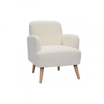 Sillón nórdico efecto borreguillo y madera ISKO de MILIBOO