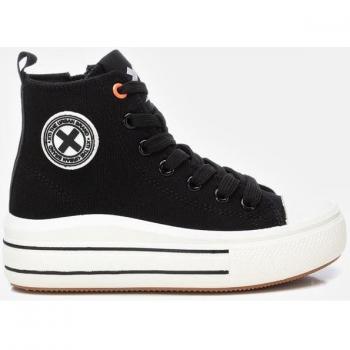 Botines de niña Xti Kids 150854 negro con cordones y puntera de goma