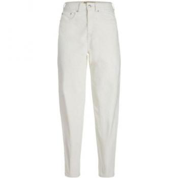 JJXX Lisbon High-Waisted Mom Jeans for Women - White Denim