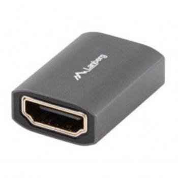 Adaptador HDMI 2.1 Hembra a Hembra 8K Plata 48Gb/s 7680x4320