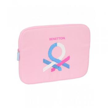 Funda para Portátil Benetton Pink Rosa 15,6'' 39,5 x 27,5 x 3,5 cm