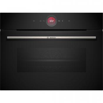 Horno compacto Bosch Serie 8 CBG7341B1 - Modelo de alta gama con eficiencia energética A+ en color negro