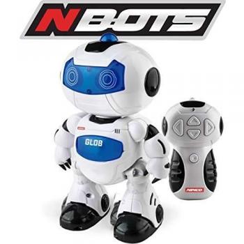 Ninco Nbots Robot Glob. Con luz y sonido, color blanco y azul NT10039