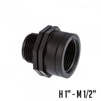 Reducción Hexagonal de Polipropileno con Rosca H1 a M1/2 FSK