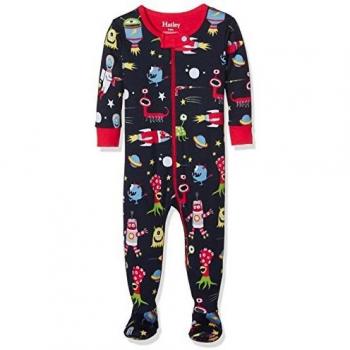 Hatley Organic Cotton Footed Sleepsuit Pelele para Dormir, Blanco