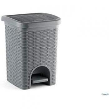 Papelera Elegance Gris de 6 Litros con Pedal