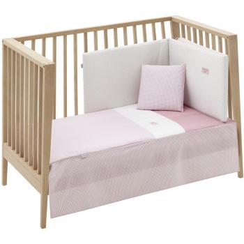 Colcha para cuna Vichy10 Rosa 60x120 cm con diseño clásico y elegante