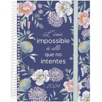 Finocam - Agenda 2024 Espiral Design Collection E10 Catalán Multilingüe 155x212mm 1 Día por Página Imposible Enero-Diciembre