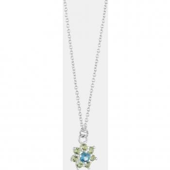 Collar Rosetons de Plata y Circonita