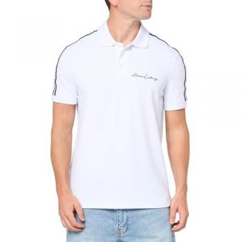Polo Hombre Armani Exchange Algodón Unicolor Logo Corte Regular Blanco XL